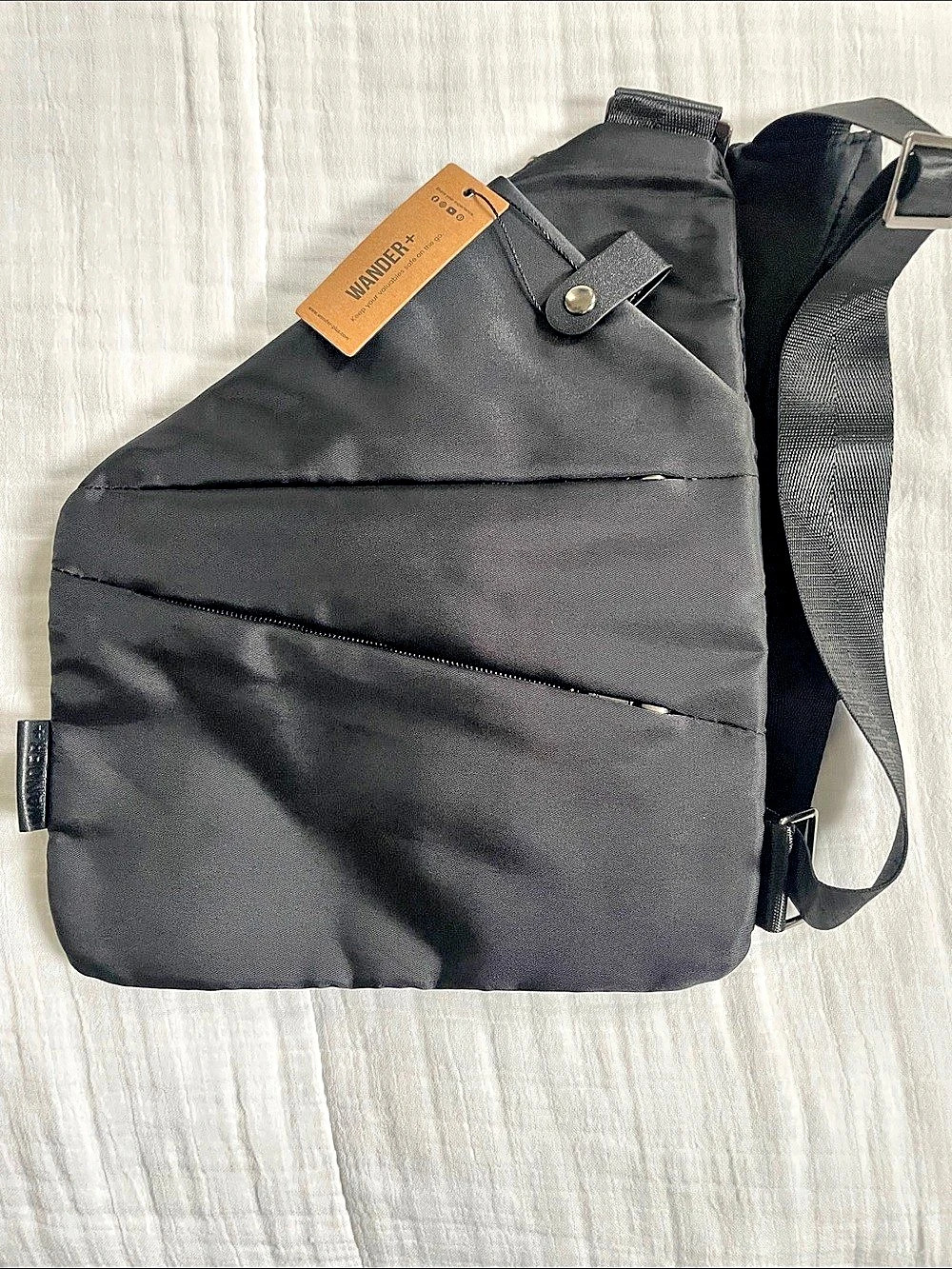 Wander+ Anti-Theft Crossbody Travel Bag + Black